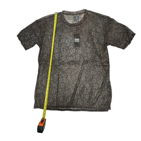 LAST CHANCE NWT One Teaspoon x Free People Mesh Sensory Star Metallic Tee s - Picture 7 of 12
